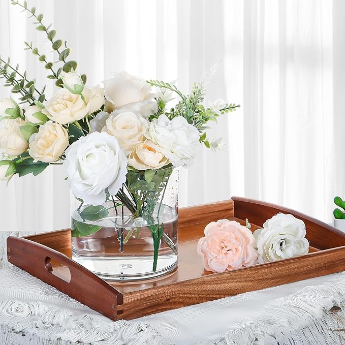 Clear Acrylic Vase for Centerpieces 5.9x5.9 Inch Cylinder Wide Mouth Vase for Flowers, Home Decorative, Office, Wedding Party