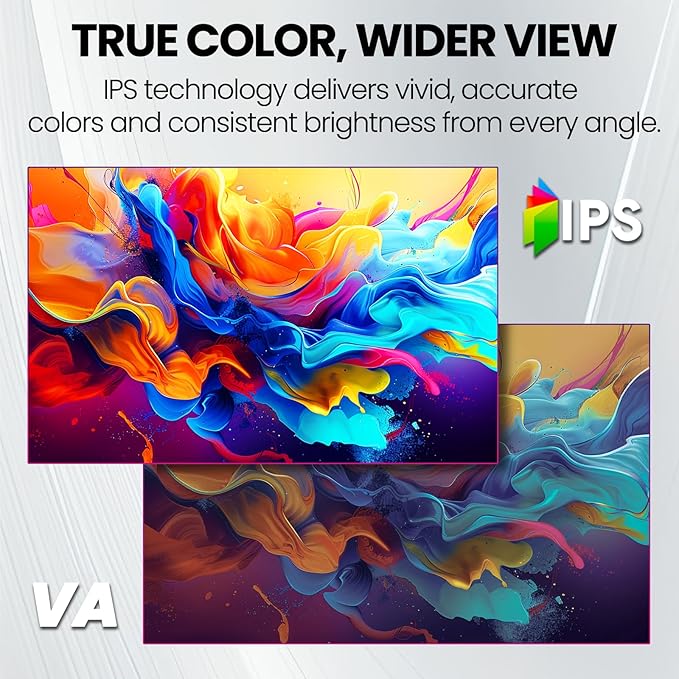 CRUA 28 Inch White Monitor, 4K UHD+ 3840×2560 IPS 60Hz Computer Monitors, 15:10 Aspect Ratio, 120% sRGB 10-Bit Color, Support FreeSync, Built-in Speakers, USB Type-C, HDMI 2.0 & DP 1.4, Wall Mountable