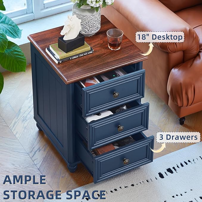 Dressers & Night Stand Set of 3, Wood 54'' Wide Dresser & 18'' Chest of Drawers, Roman Column 2 & 3 Drawer Nightstand Set of 2, Furniture 6 Drawer Dresser Suites for Bedroom Living Room, Hallway, Home