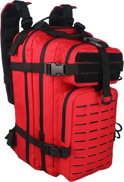 Lightning X Trauma & Bleeding First Aid Responder Medical Backpack & Kit - Red Color