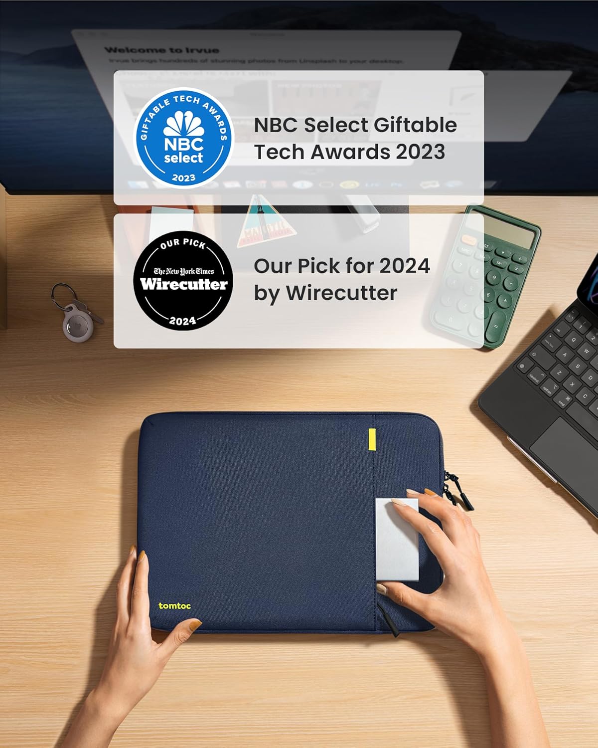 tomtoc 360° Protective Tablet Sleeve for 2026 iPad Air 11-inch (M4/M3/M2), iPad Pro 11-inch (M5/M4/4th/3rd/2nd/1st Gen) with Magic Keyboard/Smart Keyboard Folio, 11" iPad Water-Resistant Tablet Case