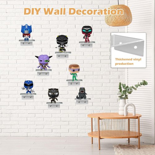 Clear Acrylic Shelf - 12 Pack Wall Display for Funko Pop Boxes & Collectible Action Figures