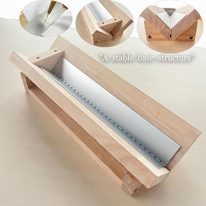 Bookbinding Punching Cradle with Aluminum Piercing Guide, with a Wooden-Handled Awl, Signature Punching Tool Set for Bookbinding Kit, for Book DIY Crafts, Polished Smooth Surface, Easy to Use Guide
