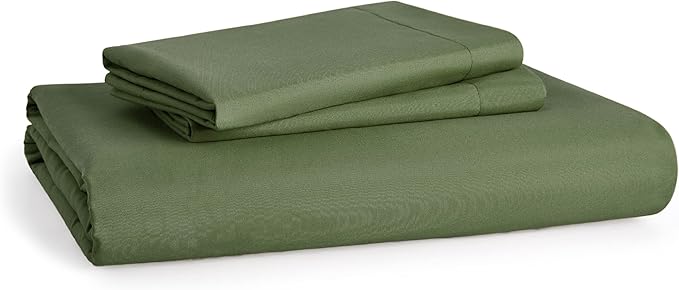 Bedsure Duvet Cover Oversized King Size - Soft Double Brushed Bedding Set for Kids & Adults, Zipper Closure, 3 Pieces, Includes 1 Duvet Cover (120"x98") & 2 Pillow Shams, NO Comforter, Olive Green