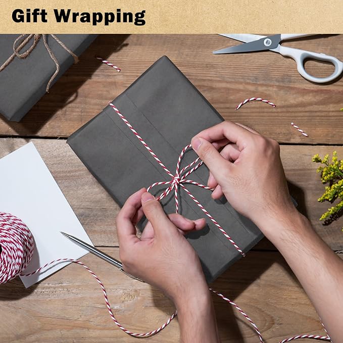 RUSPEPA Dark Gray Kraft Wrapping Paper Roll, 17.5"x 393"(32.8'), Recyclable Gray Gift Wrap Paper for Birthday Gift Wrapping, Table Covering, Art & Craft Supplies, Bouquet Flower, 80GSM