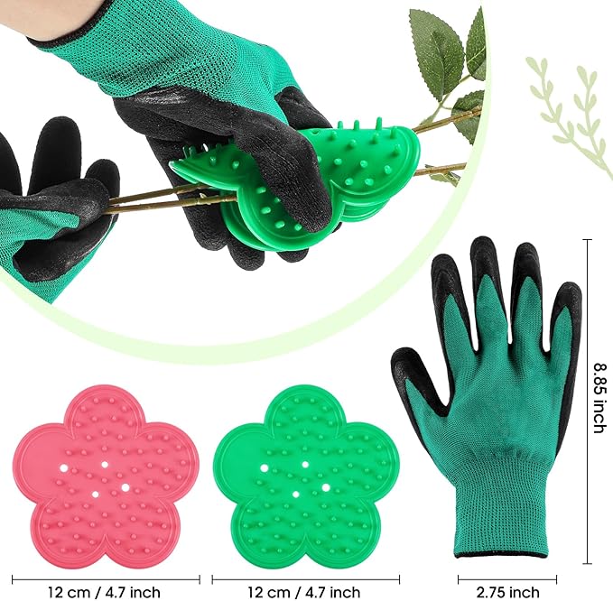 WILLBOND Floral Arrangement Kit, Christmas Rose Thorn Stripper Tool Garden Pruning Shears Scissors Rose Thorn Remover Pruner Trimmer Gloves Tapes Florist Garden Tool Gift Kit for Women(Green)