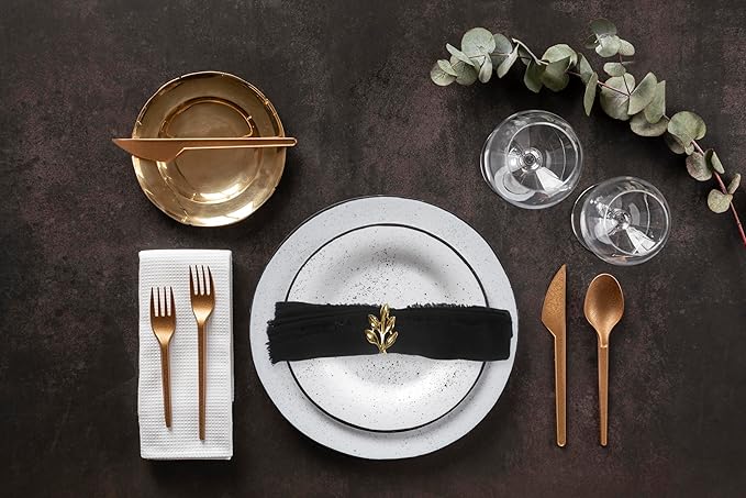 ACCENTHOME Black Cotton Linen Napkin Set of 12 18x18 inch Dinner Napkins - Washable Soft Premium Reusable Perfect Fall Thanksgiving Table Napkins for Family Dinners Christmas Weddings & Everyday Use