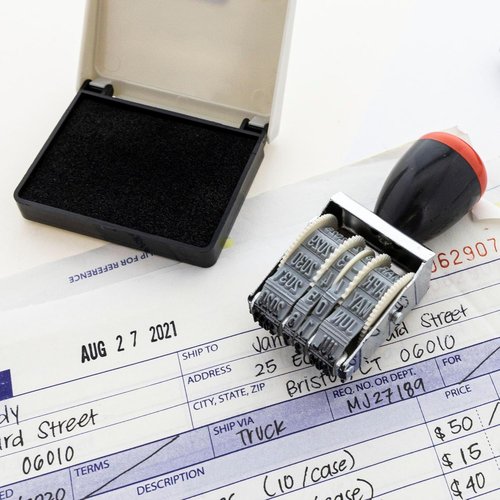 BAZIC Products Date Stamp - Versatile Self-Inking Design | 1 Count for Easy Document Dating