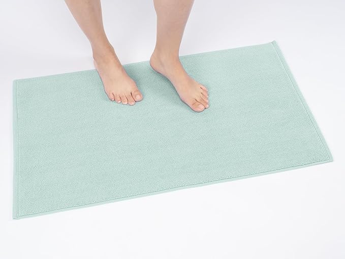 Cotton Paradise 100% Cotton Turkish Bathmat Rug, Soft Absorbent Quick Dry Non Slip, 20x34 Bathmat Rug, Mint Green