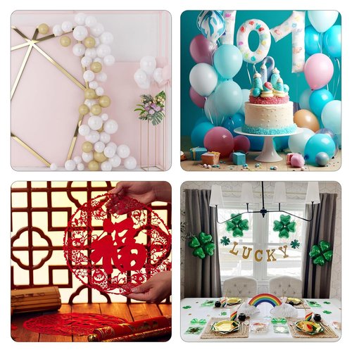 LMJIA White Balloon Adhesive Dots - Removable, Non-Marking, Two-Sided - Perfect for Crafts & Party Decor