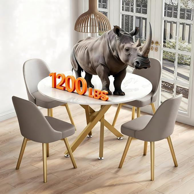 FUSHIAIPTC 30 Inch Metal Table Legs, Heavy Duty Desk Legs Holds 1000lbs Combinatorial Dining Table Legs for Wood, Glass, Marble Tabletop, Table Base Come in a Golden Ratio Design