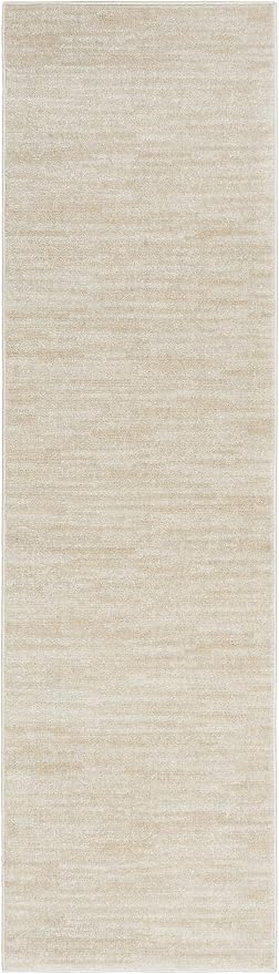 Nourison Home Nourison Essentials Ivory Beige 2'2" x 7'6" Area Rug - Easy Clean, Non Shedding, Bed Room, Living Room, Dining Room, Kitchen (8' Runner)