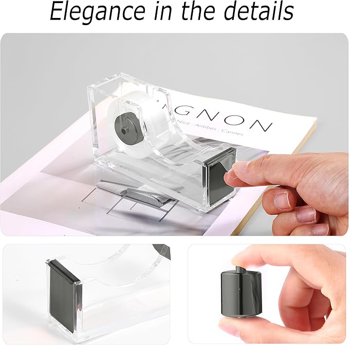 Office Desk Accessories, Acrylic Stapler, Staple Remover, Tape Holder, Pen Holder, Ballpoint Pen, Scissor, Binder Clips, 1000pcs Staples, Phone Holder, Ruler, Transparent Glue and 300 Notes