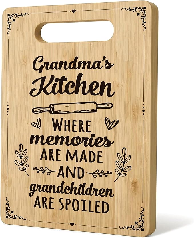Gifts for Grandma, Grandma Cutting Board Chopping Board, Best Grandma Gifts, Grandma Christmas Birthday Gifts, Grandma Gifts from Grandkids, Grandma Kitchen Gifts Bamboo Cutting Boards