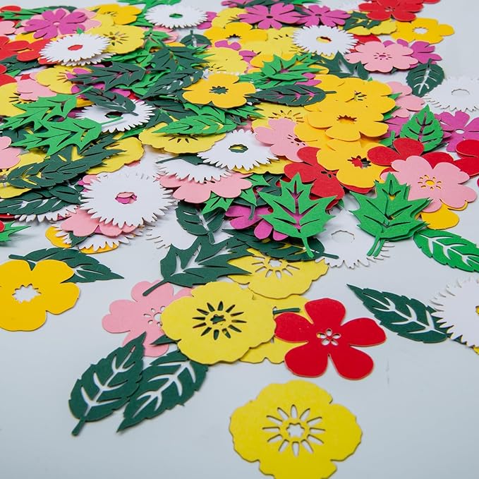 200 Pcs Wildflower Party Confetti - Daisy Party DéCor - Floral Botanical Table Scatter For Colour Clash Wedding - Bridal,Baby Shower,Birthday Party Decorations