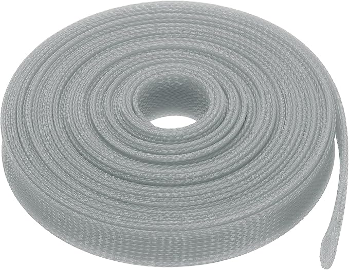 uxcell Expandable Sleeving,1 3/16-inch 25ft Cable Sleeve, Gray