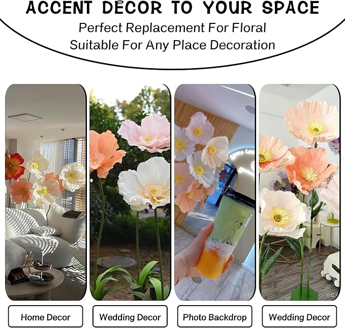 Giant Artificial Flower for Decoration, 7 Pcs/Set Artificial Flower for Wedding Birthday Christmas Purple Party Banquet Backdrop Decor Photography Props, Shop Window Display