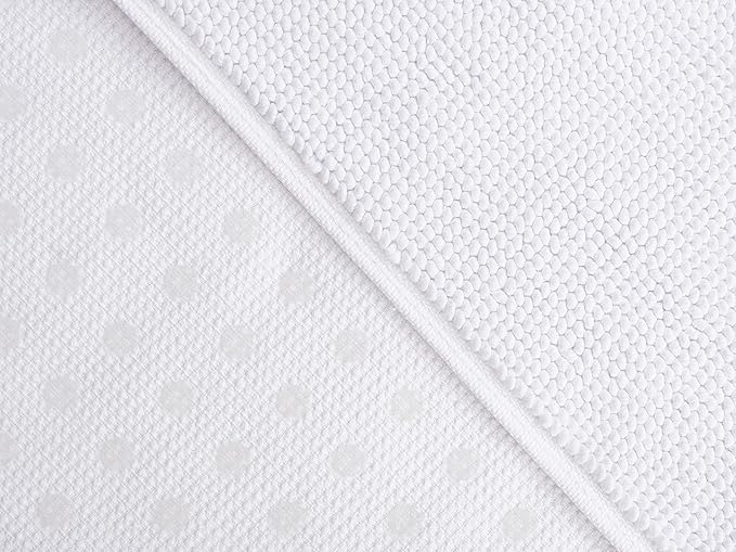 Cotton Paradise 100% Cotton Turkish Bathmat Rug, Soft Absorbent Quick Dry Non Slip, 17x24 Bathmat Rug, Snow White