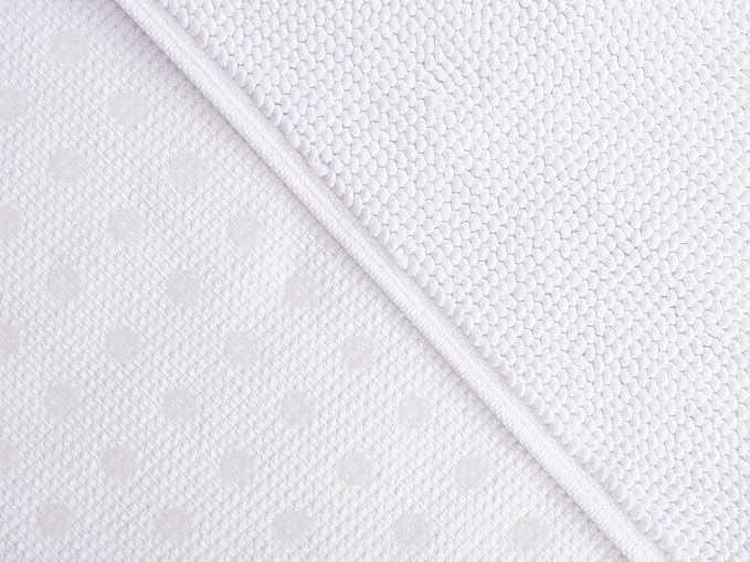 Cotton Paradise 100% Cotton Turkish Bathmat Rug, Soft Absorbent Quick Dry Non Slip, 20x34 Bathmat Rug, Snow White