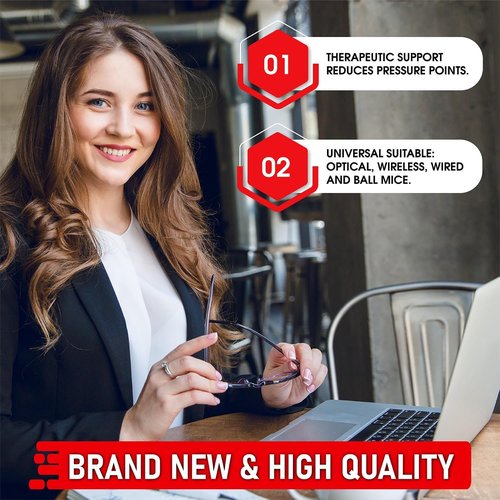 New Horrizon Ergonomic Mouse Pad - Gel Wrist Support for Pain Relief | Non-Slip Design for Home & Office