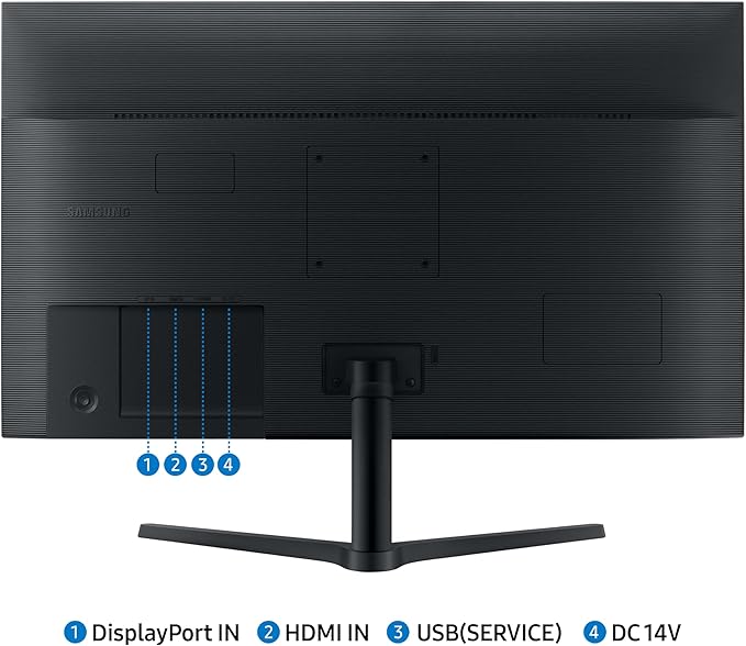 Samsung 32-Inch Flat Computer Monitor, 75Hz, Borderless Display, AMD FreeSync, Game Mode, Advanced Eye Care, HDMI and DisplayPort, LS32B304NWNXGO, 2024
