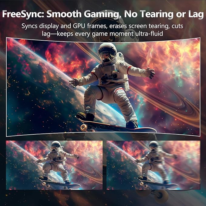 Z-Edge 24 inch Gaming Monitor, 180Hz 165Hz Curved 1650R Computer Monitor, FHD 1080P, Ultra-Fast MPRT 1ms Curved Monitor, 300nits, 16.7M Colors, UG24 1X DP 1.4 Port and 1X 2.1 HDMI Port