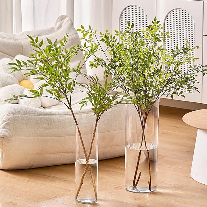 Clear Acrylic Decorative Vase for Flower Arrangements, Break-Resistant Tall Cylinder Vase for Wedding Centerpieces, Unbreakable Modern Plastic Vase for Home Decor