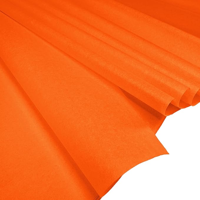 Flexicore Packaging® | Gift Wrap Tissue Paper | Size: 15"x20" | 100 Sheet | Acid Free Bulk Tissue Paper | (Orange)