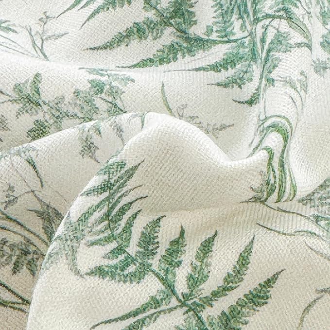 LifeTB Muslin Duvet Cover Queen Size 100% Cotton Botanical Floral Comforter Cover Ultra Soft Cottagecore Bedding Set Lightweight Linen Feel Textured Breathable Gauze Duvet Cover with 2 Pillowcases