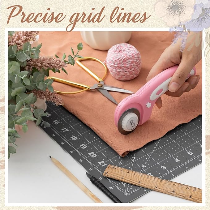 18" X 24" Self Healing Folding Cutting Mat with Grid for Quilting, Sewing, Craft Hobby Board Sewing Cutting Mat for Quilting, Leather, Fabric, Crafting, Scrapbooking, Art, Clay
