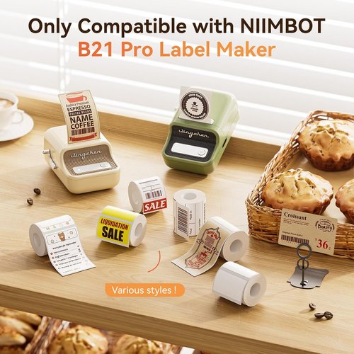 NIIMBOT Label Maker Refill Sticker Papers - Dual Color Printing for Pro Series | 1.5''x2.8'' (38x70mm)
