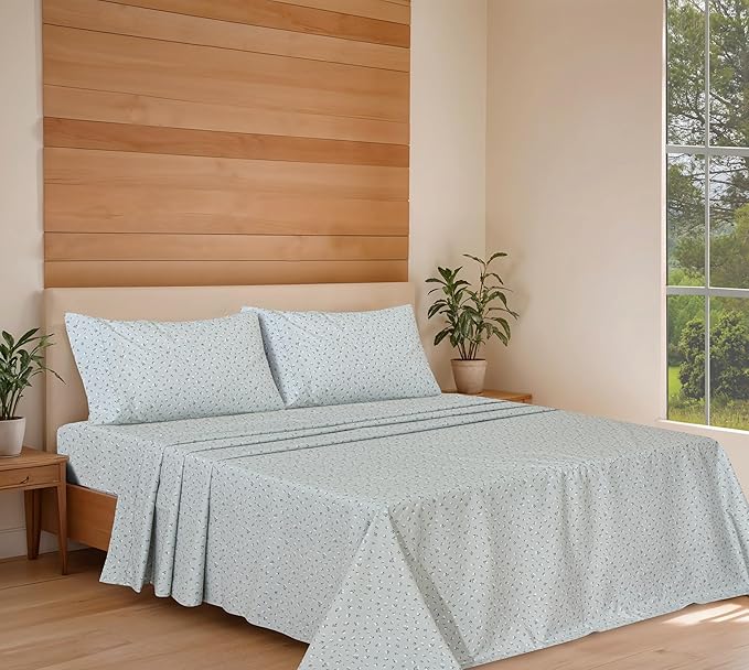 RUVANTI 100% Organic Cotton Sheets Queen Size, Percale Weave, GOTS Certified, 4-Piece Set, Deep Pocket 15", Crisp & Breathable, Soft Durable Bedding, Sábanas Algodón Orgánico – Bud Club