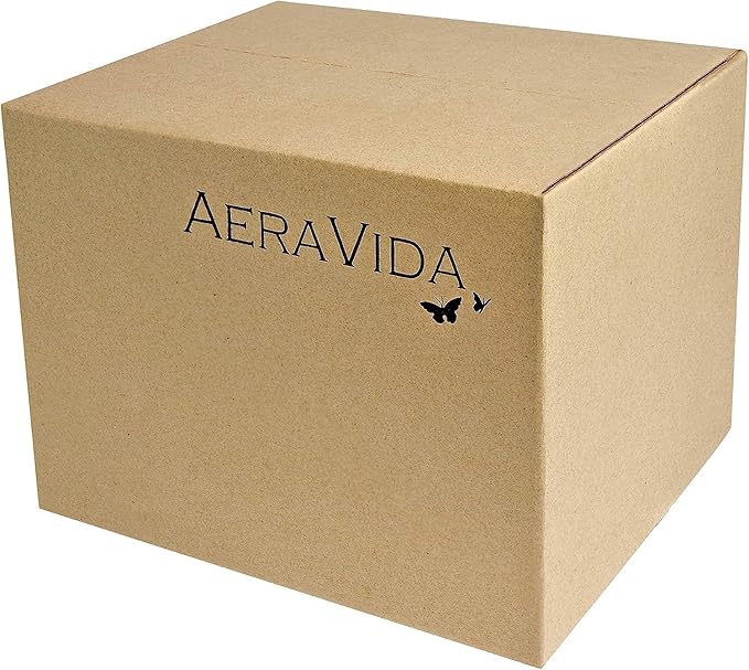 AeraVida Bold and Vibrant Flower Garden Red Mango Tree Wood Flower Vase | Hand-Carved Decorative Wooden Vase for Home or Office | Rustic Nature-Inspired