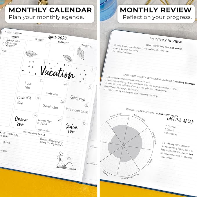 Clever Fox Planner Pro Premium – Luxurious Weekly & Monthly Planner with Budget Organizer for Productivity & Goals, Undated, A4 (Mystic Blue)