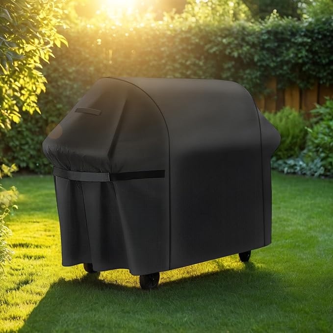 LBTING Grill Cover, 75-inch Heavy Duty 300D Oxford Waterproof Windproof UV Resistant BBQ Gas Grill Cover for Outdoor Barbecue Fit Most Brands Weber, Brinkmann, Char Broil, Holland