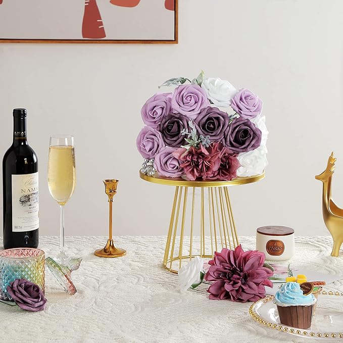 Artificial Flowers Combo, Fake Flowers for DIY Tables Centerpieces Baby Shower Bridal Shower Wedding Bouquet Arrangements Party Candle Holder Cake Decor Flower Home Decorations