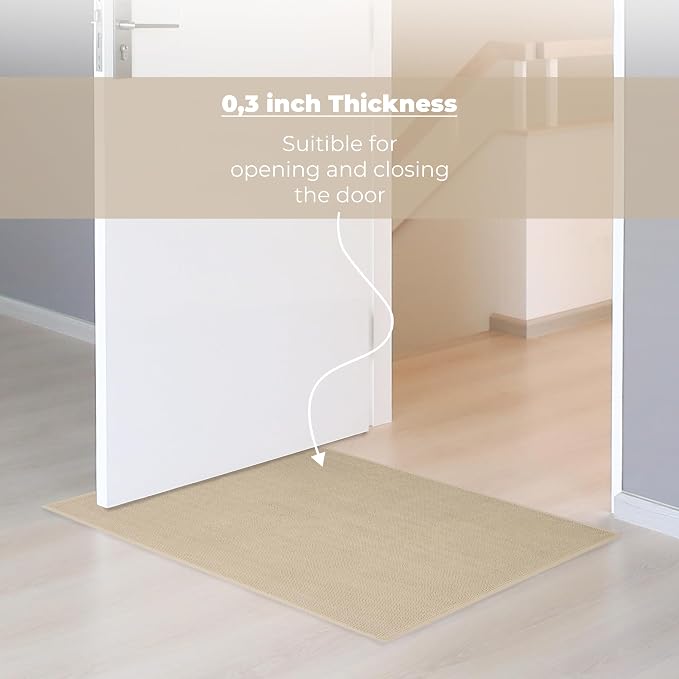 Cotton Paradise 100% Cotton Turkish Bathmat Rug, Soft Absorbent Quick Dry Non Slip, 17x24 Bathmat Rug, Beige