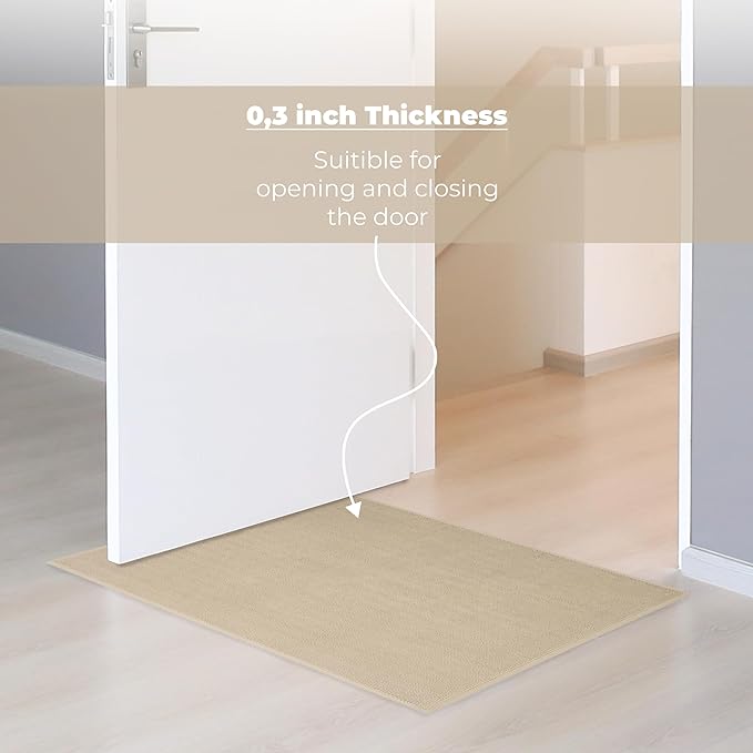 Cotton Paradise 100% Cotton Turkish Bathmat Rug, Soft Absorbent Quick Dry Non Slip, 20x34 Bathmat Rug, Beige