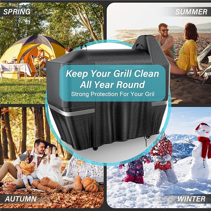 Utheer Grill Cover for Pit Boss Austin XL/Rancher XL, Z Grill 1000, 1100, 1100 Pro, 1000S, 1000SC, 1000Sq, 1000SC2, 1150 1500 Series Wood Pellet Grill, 600D Heavy Duty Waterproof, UV Protection Cover