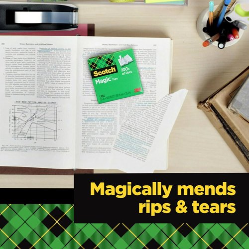 Scotch Magic Tape - Invisible Adhesive for Home & Office | 12 Rolls for School & Classroom Use