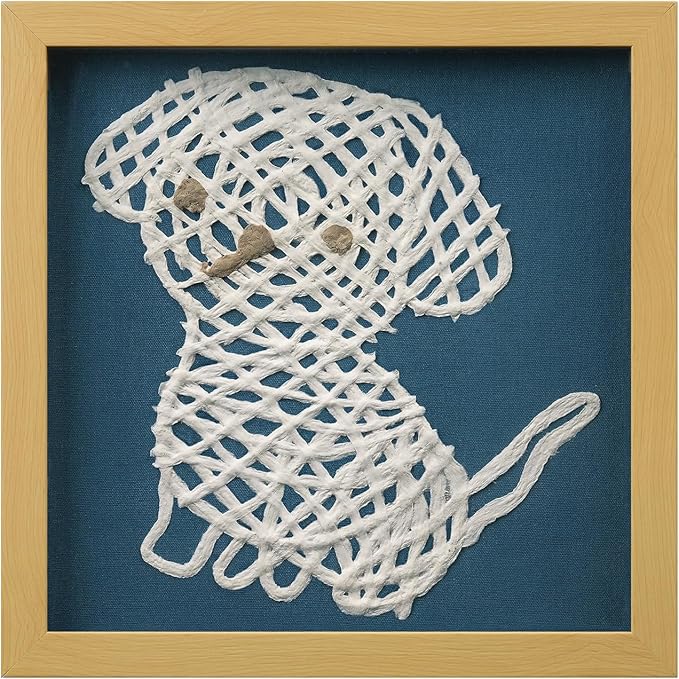 FOLKOR Framed Abstract Wall Art Decor for Dorm Pet Shop, 12" 3D Cat Wall Sculpture Shadow Box Art, Handmade Rice Paper Animal Artwork for Nursery Bedroom Decoration, Boys Girls Gift for Birthday