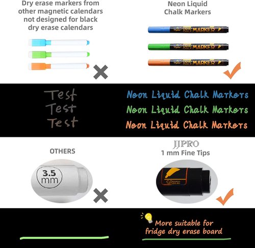 JJPRO Magnetic Chalkboard Reward Chore Chart | Weekly Meal Planner with Bonus Grocery List & Notepad