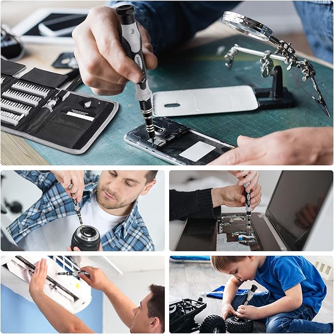 STREBITO Precision Screwdriver Set 142-Piece Computer Tool Kit Magnetic Screwdriver Set Laptop Screwdriver Kit Electronic Repair Kit Tech Toolkit for PC, Phone, Macbook, Nintendo, PS4, Xbox Controller