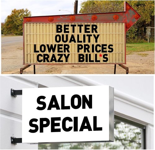 Leinuosen Changeable Letters - 300 Pcs Black Acrylic Marquee Sign Board | 4'' & 5'' Sizes