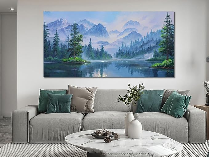 Ardemy Large Landscape Wall Art Nature Canvas Textured Forest Scenery Pictures Wall Decor Living Room Paintings Artwork Bedroom Home Office, 58"x29"