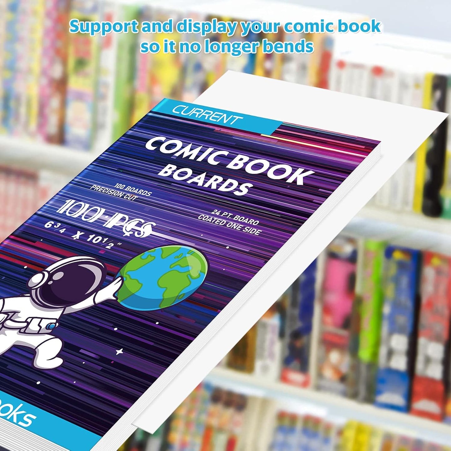 YSCare Comic Book Boards - Acid-Free, Thick & Durable Current Size Boards | 100 Count (White)