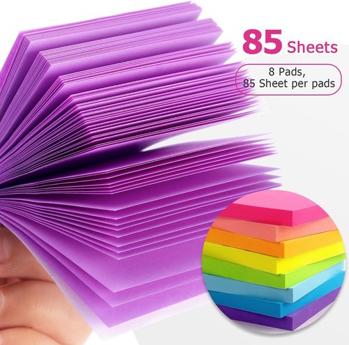 Eastern Wolf Sticky Notes - 3x3 Inch & 4x6 Inch - 8 Pads Each for Easy Organization