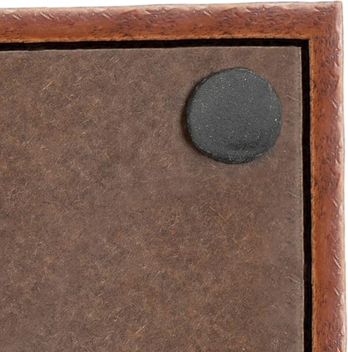 Kate and Laurel Lipton Decorative Wooden Tray with Metal Gold Handles, 16.5" x 12.25", Dark Walnut Brown and Gold
