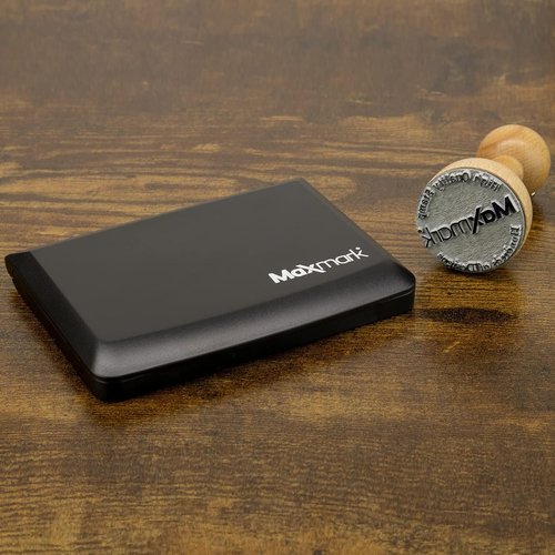 MaxMark Large Gray Stamp Pad - Premium Quality Felt Pad | 2-3/4" x 4-1/4" Size