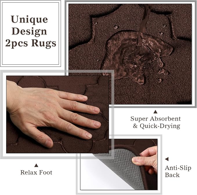 Brown and Wooden Bathroom Accessories Set, 25PC Bathroom Accessory Sets, Bathroom Sets with Push Top Trash Can, Shower Curtain and Rugs, Toilet Brush, Trash Can & Soap Dispenser